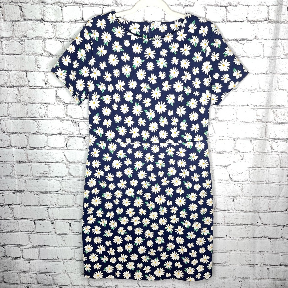 Old Navy Daisy Floral Navy Blue Dress Women's Size Large NWT